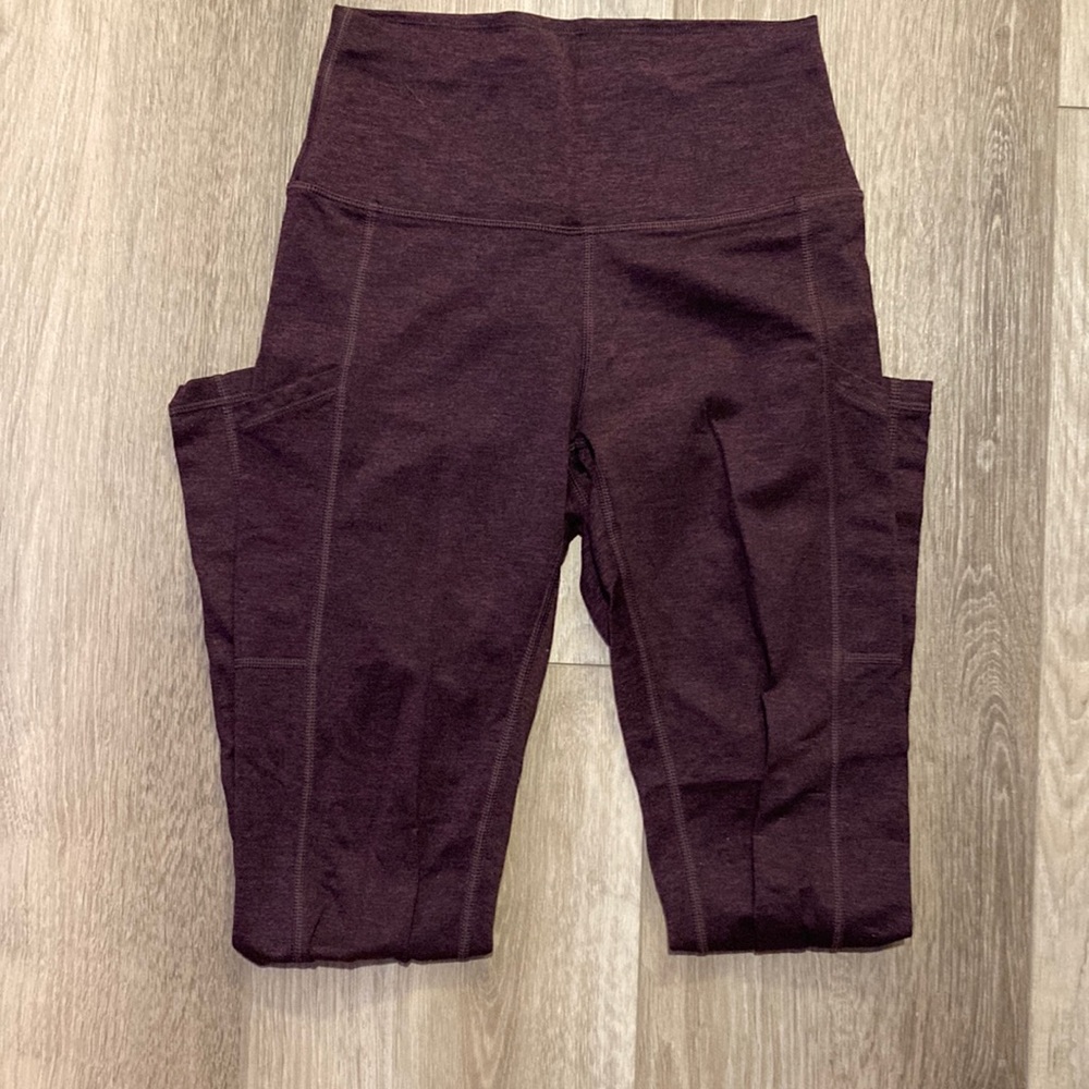 Heathered Maroon Aerie leggings